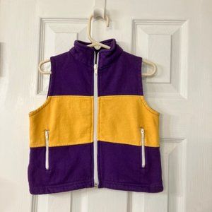 ME O ME - Boutique -Size 12 Months - Purple & Gold Zip Front Vest-EUC